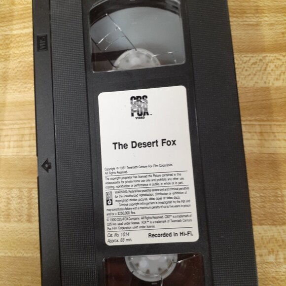 The Desert Fox: The Story Of Rommel (1951) VHS James Mason B&W WW2 Jessica Tandy - Picture 8 of 8